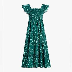 Ellie Nap Dress - Emerald Botanical Poplin, BRAND NEW never worn, tags attached